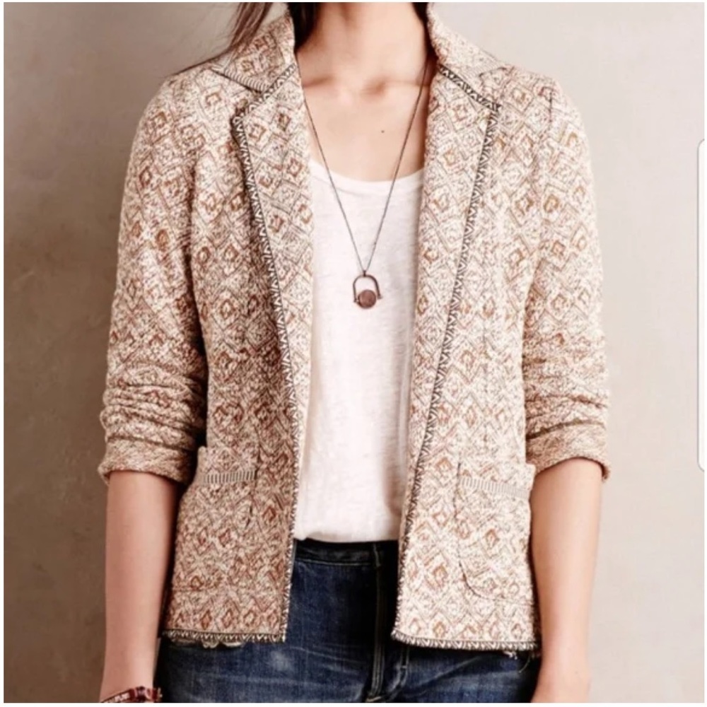 ANTHROPOLOGIE SATURDAY SUNDAY Paracas Knit Blazer Size M